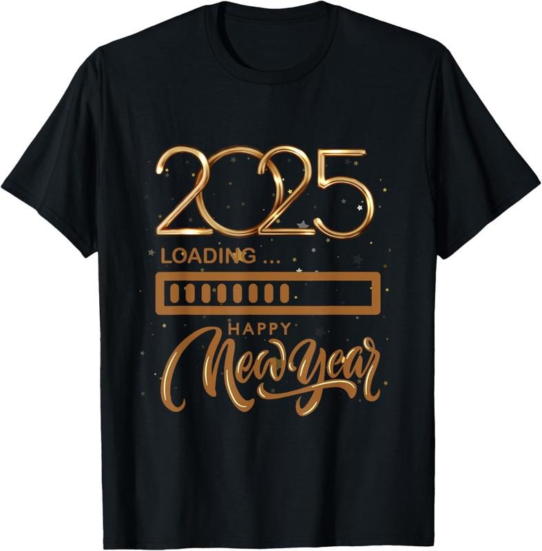 100% Cotton Happy New Year Eve Party Supplies 31st December 2025 Loading T-Shirt Hoodie, Sweatshirt | WearSparks.com