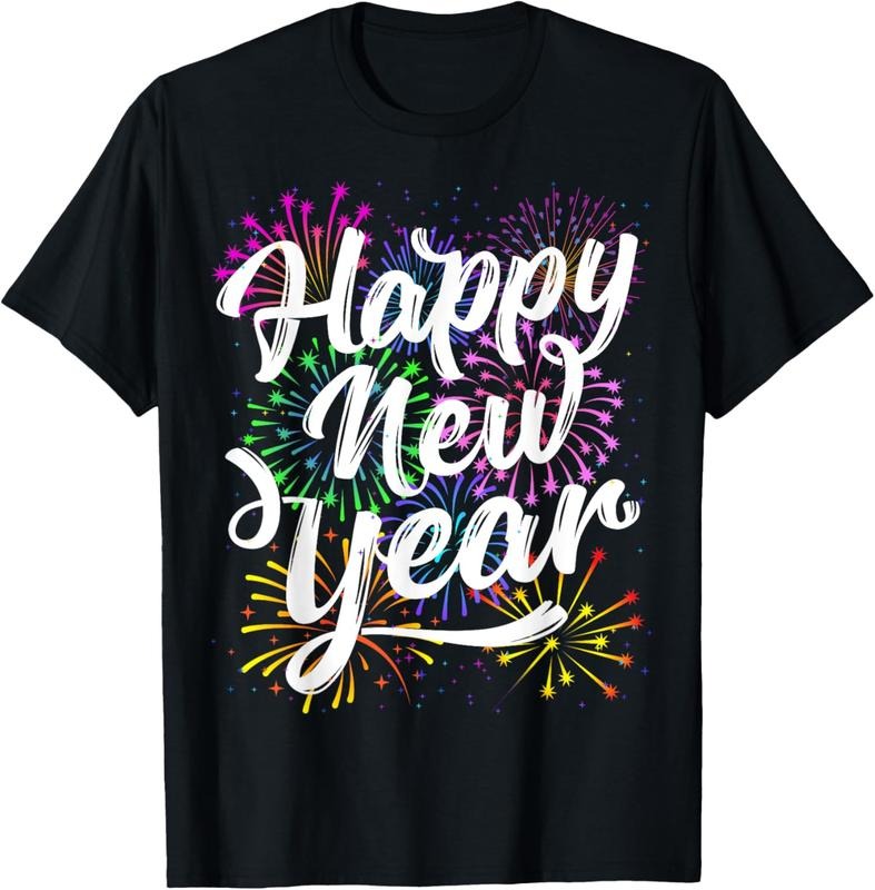 100% Cotton Happy New Year Party Supplies 2025 Family Matching Fireworks T-Shirt Hoodie, Sweatshirt | WearSparks.com