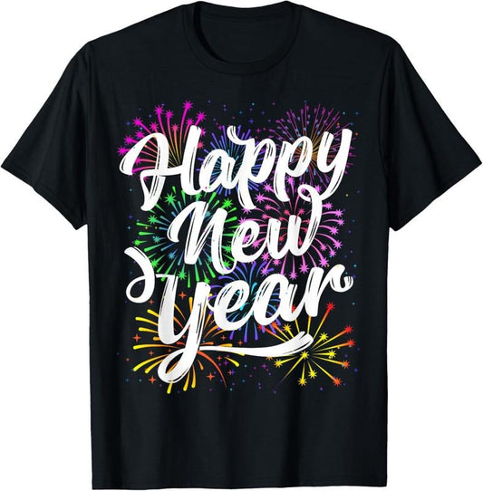 100% Cotton Happy New Year Party Supplies 2025 Family Matching Fireworks T-Shirt Hoodie, Sweatshirt | WearSparks.com