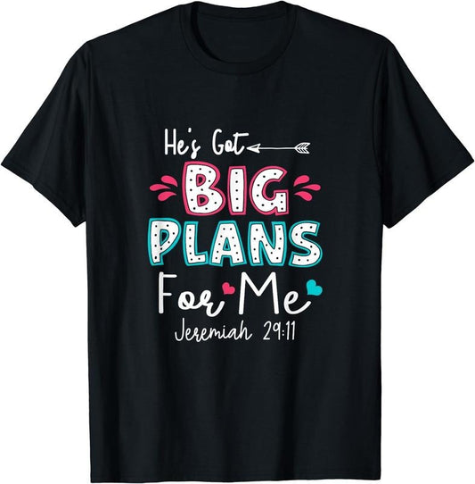 [100% Cotton]He's Got Big-Plans For Me Christian Children Bible Verse T-Shirt Hoodie, Sweatshirt | WearSparks.com
