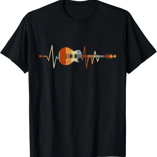 100% Cotton Heartbeat Guitar T-Shirt Hoodie, Sweatshirt | WearSparks.com