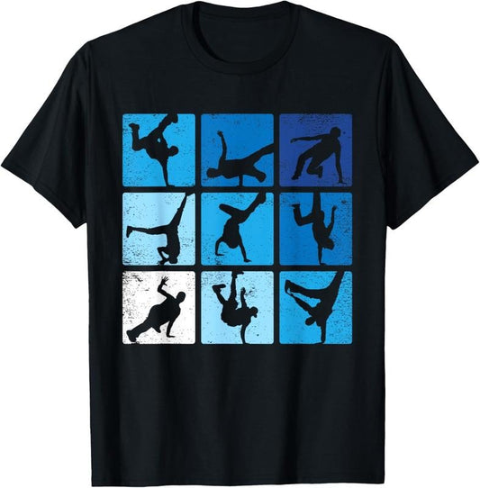 100% Cotton Hip Hop Break dance poses Retro Vintage Gift T-Shirt Hoodie, Sweatshirt | WearSparks.com