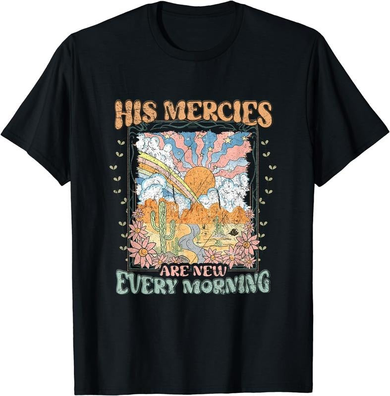 [100% Cotton]His Mercies Are New Every Morning Bible Verse Christian T-Shirt Hoodie, Sweatshirt | WearSparks.com