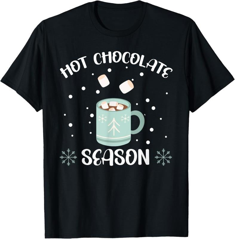 100% Cotton Hot Chocolate Season Snow Winter Season Chocolate Drink T-Shirt Hoodie, Sweatshirt | WearSparks.com