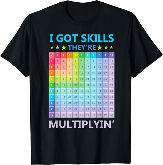 [100% Cotton]I Got Skills They're Multiplying Funny Math Teacher Students T-Shirt Hoodie, Sweatshirt | WearSparks.com