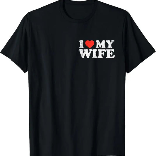 100% Cotton I Heart Love My Wife Retro Vintage Valentine's Day Lover T-Shirt Hoodie, Sweatshirt | WearSparks.com