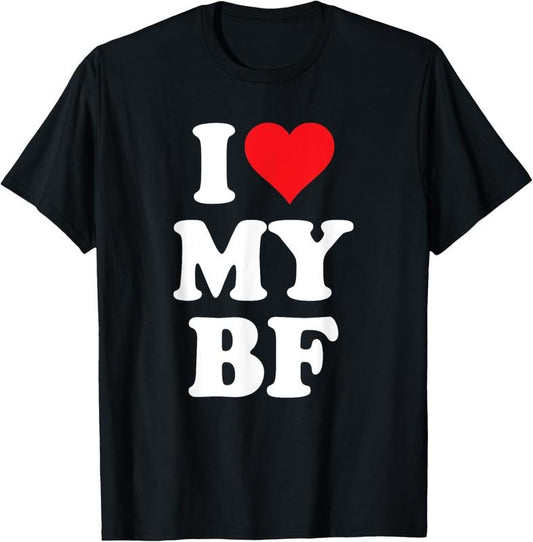 100% Cotton I Heart My BF Valentine's Day For Boyfriend Best I Love BF T-Shirt Hoodie, Sweatshirt | WearSparks.com