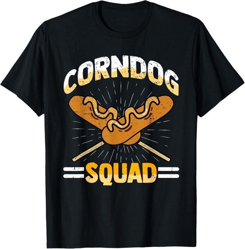 100% Cotton I LOVE CORNDOGS SQUAD, Carnival, Corn Dogs, Hot Dog T-Shirt Hoodie, Sweatshirt | WearSparks.com
