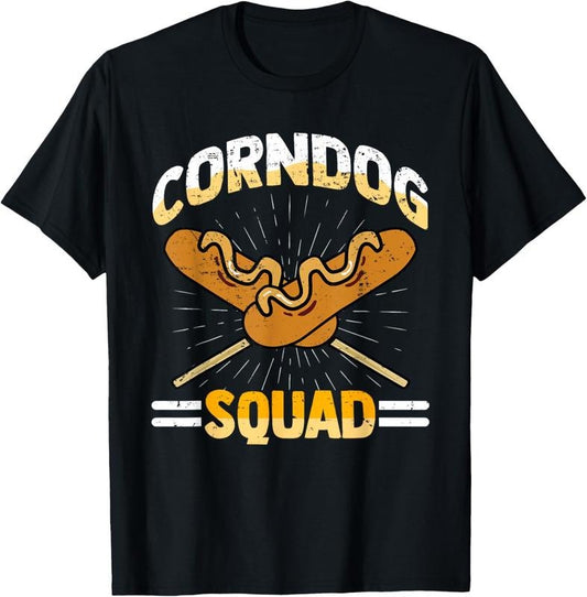 100% Cotton I LOVE CORNDOGS SQUAD, Carnival, Corn Dogs, Hot Dog T-Shirt Hoodie, Sweatshirt | WearSparks.com