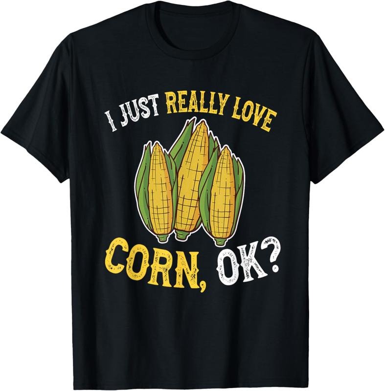 100% Cotton I Love Corn OK - Cute and Funny Corn on the Cob T-Shirt Hoodie, Sweatshirt | WearSparks.com