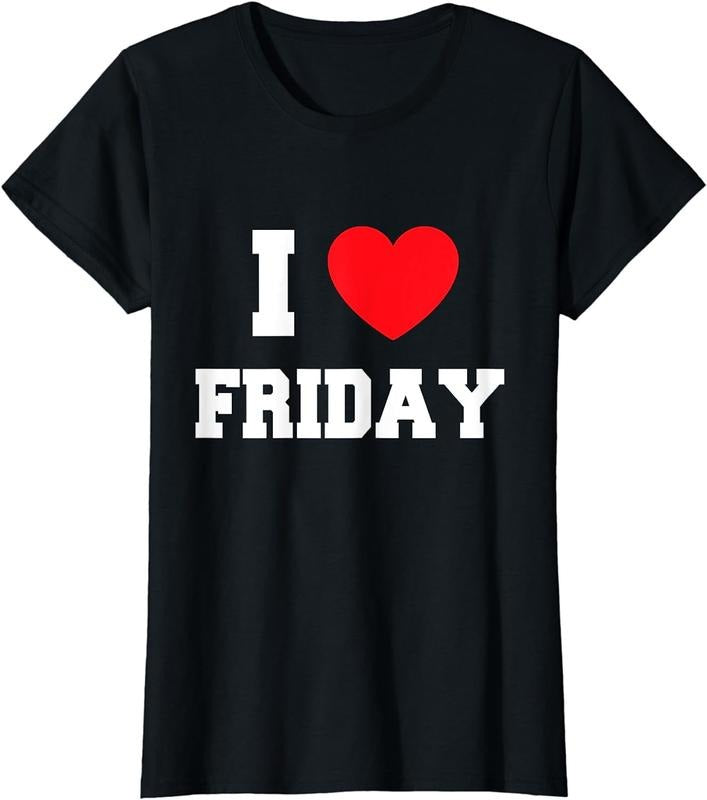 [100% Cotton]I Love Friday T-Shirt Hoodie, Sweatshirt | WearSparks.com