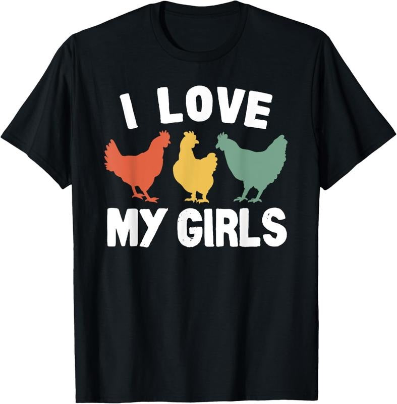 100% Cotton I Love My Girls Funny Chicken T-Shirt Hoodie, Sweatshirt | WearSparks.com
