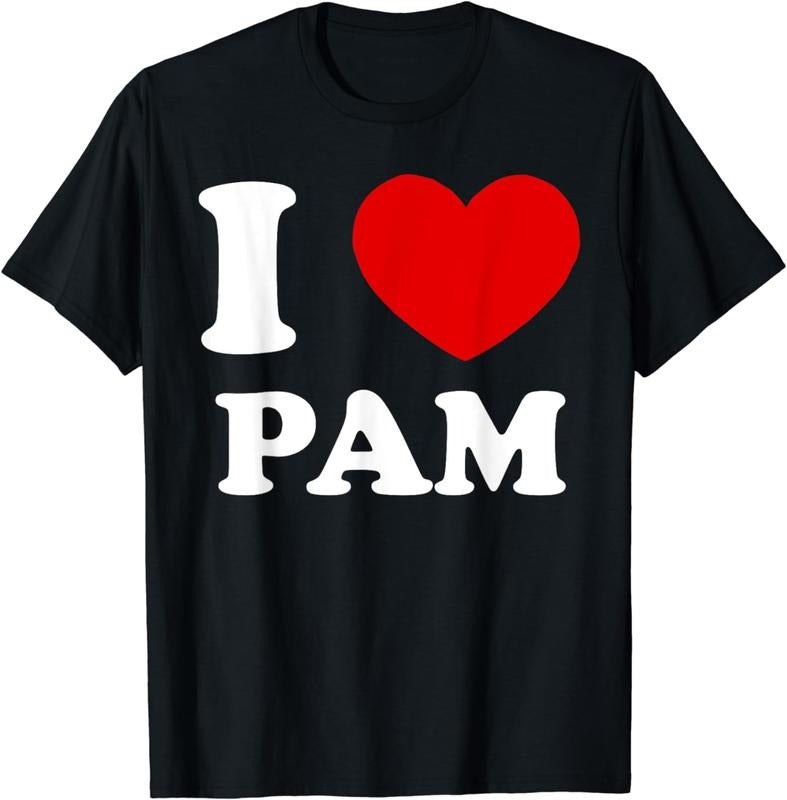 [100% Cotton]I Love Pam I Heart Pam Funny Pam T-Shirt Hoodie, Sweatshirt | WearSparks.com