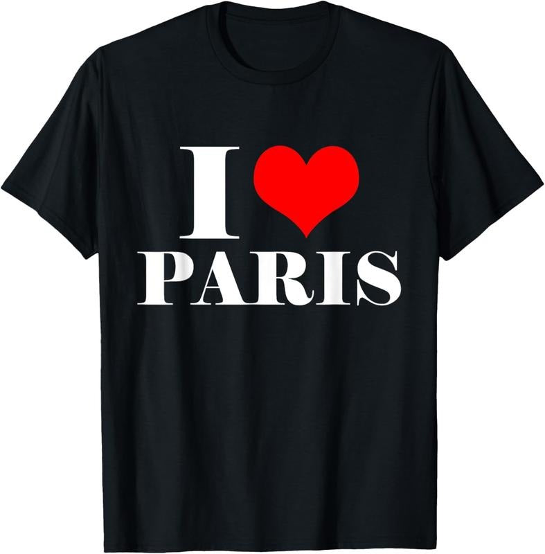 100% Cotton I Love Paris T Shirt , I Heart Paris Tee France Shirt T-Shirt Hoodie, Sweatshirt | WearSparks.com