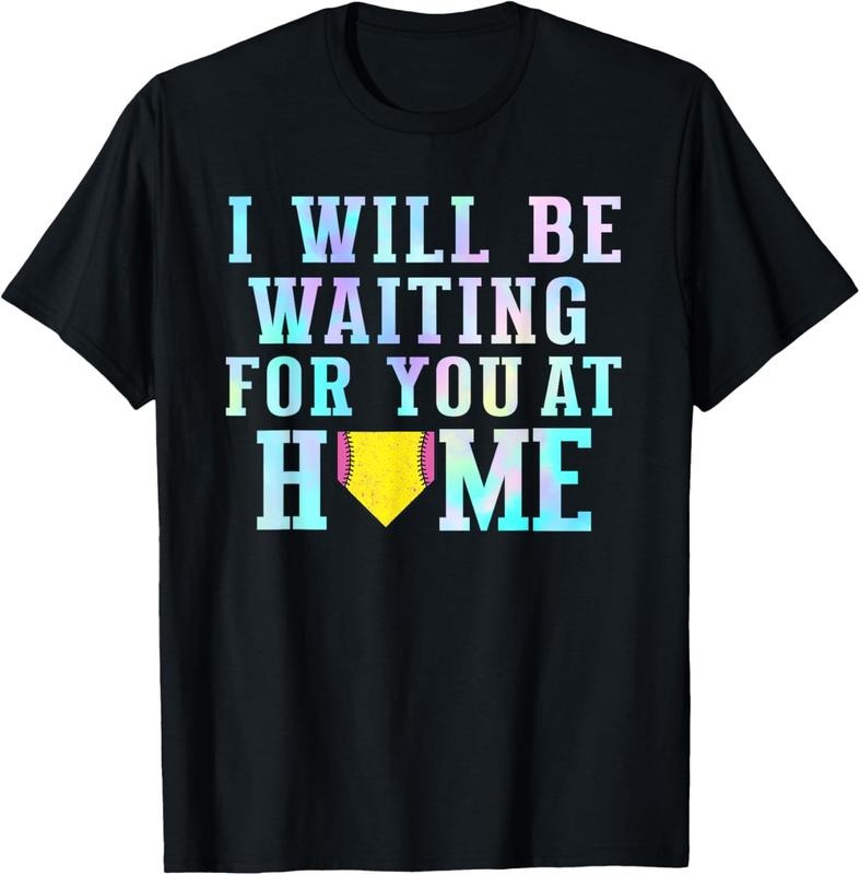 100% Cotton I Will Be Waiting For You At Home Softball Catcher Baseball T-Shirt Hoodie, Sweatshirt | WearSparks.com