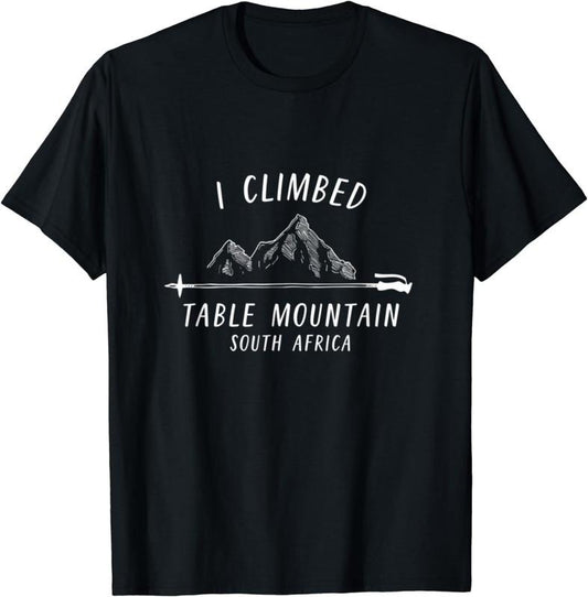 [100% Cotton]I climbed Table Mountain Climbing Nature Hiking South Africa T-Shirt Hoodie, Sweatshirt | WearSparks.com