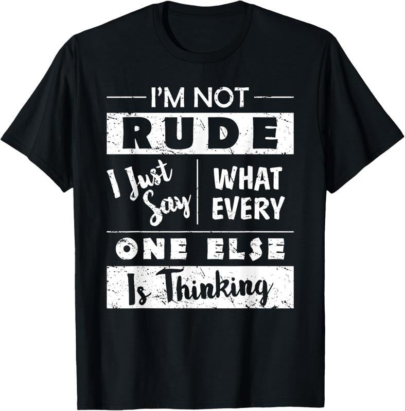 100% Cotton I'm Not Rude Sarcastic Saying Fun Witty Sarcasm Quotes T-Shirt Hoodie, Sweatshirt | WearSparks.com