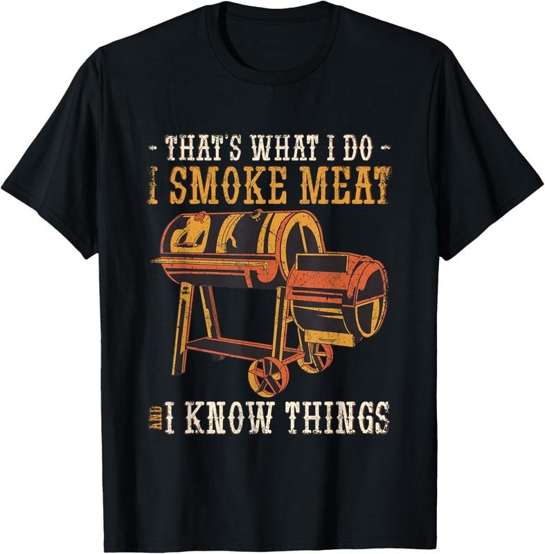100% Cotton I smoke Meat and I know Things Grilling T-Shirt Hoodie, Sweatshirt | WearSparks.com