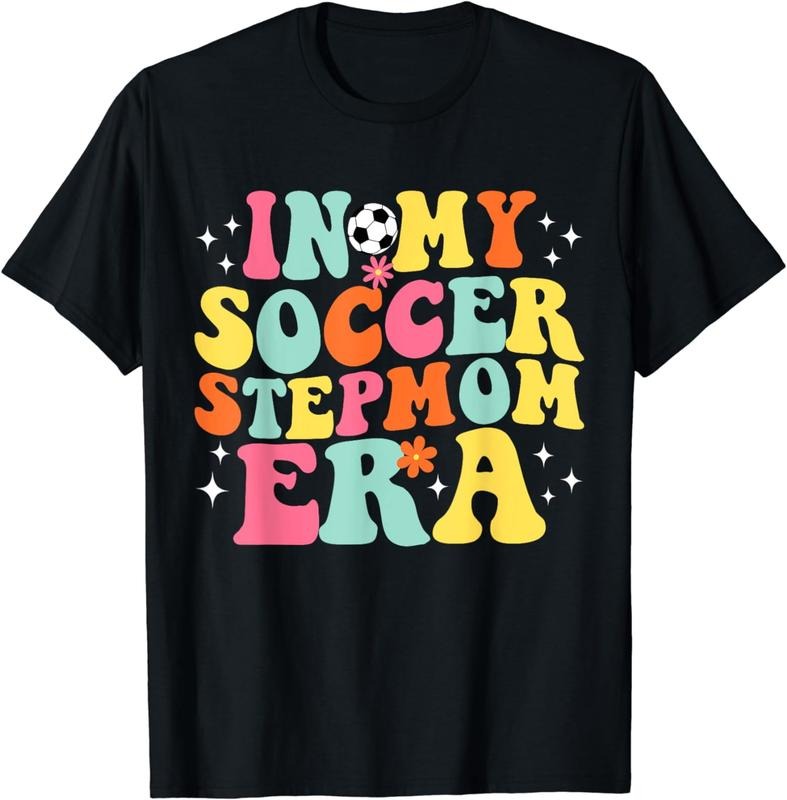 [100% Cotton]In My Soccer Stepmom Era Retro Game Day Groovy T-Shirt Hoodie, Sweatshirt | WearSparks.com