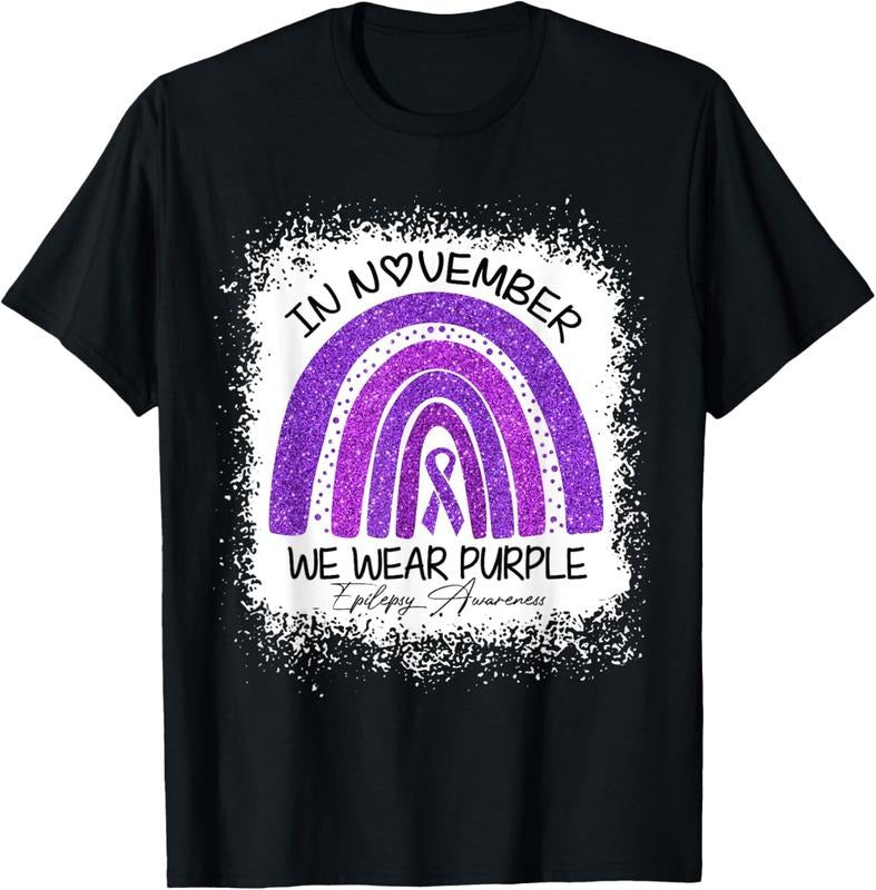 100% Cotton In November We Wear Purple Epilepsy Awareness T-Shirt Hoodie, Sweatshirt | WearSparks.com