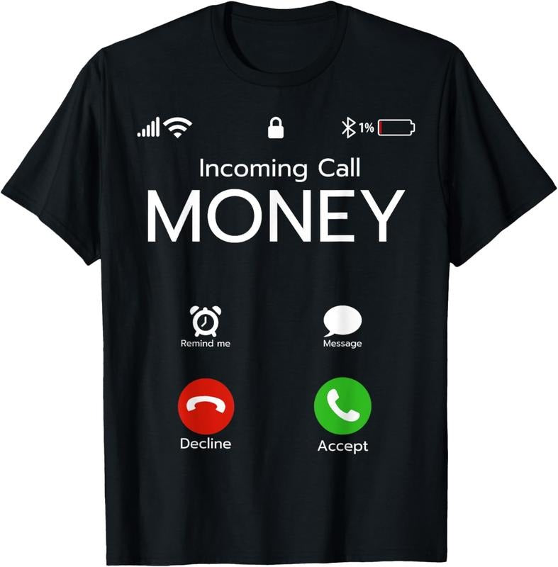 100% Cotton Incoming Call Money Is Calling Funny Hustler Cash Phone T-Shirt Hoodie, Sweatshirt | WearSparks.com