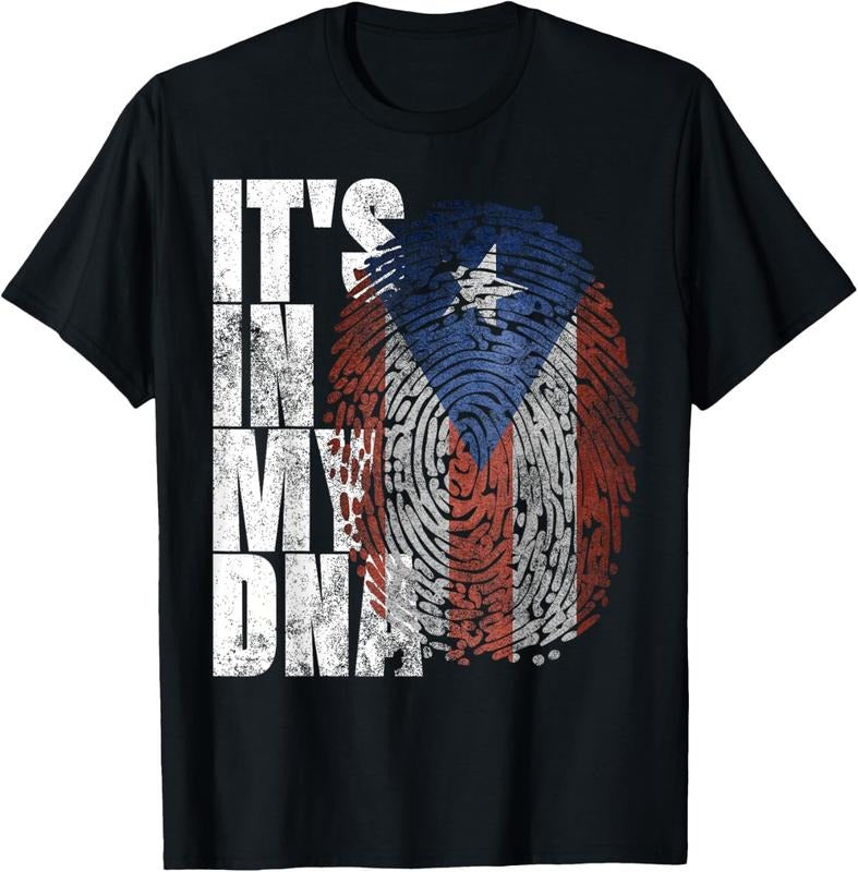 100% Cotton It's In My DNA Puerto Rican Gifts Hispanic Puerto Rico Flag T-Shirt Hoodie, Sweatshirt | WearSparks.com