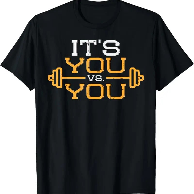 100% Cotton Its Vs You Workout Gym Workout Motivation Fitness Men Women T-Shirt Hoodie, Sweatshirt | WearSparks.com