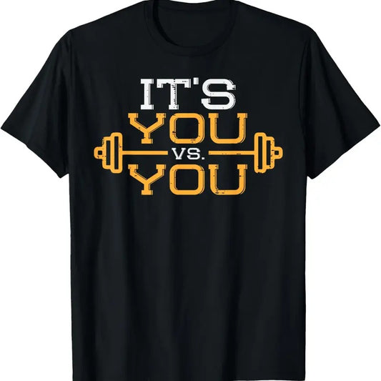 100% Cotton Its Vs You Workout Gym Workout Motivation Fitness Men Women T-Shirt Hoodie, Sweatshirt | WearSparks.com