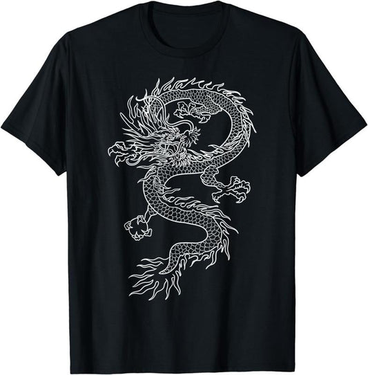 [100% Cotton]Japan Dragon Tattoo Drawing Traditional Japanese Graphic T-Shirt Hoodie, Sweatshirt | WearSparks.com