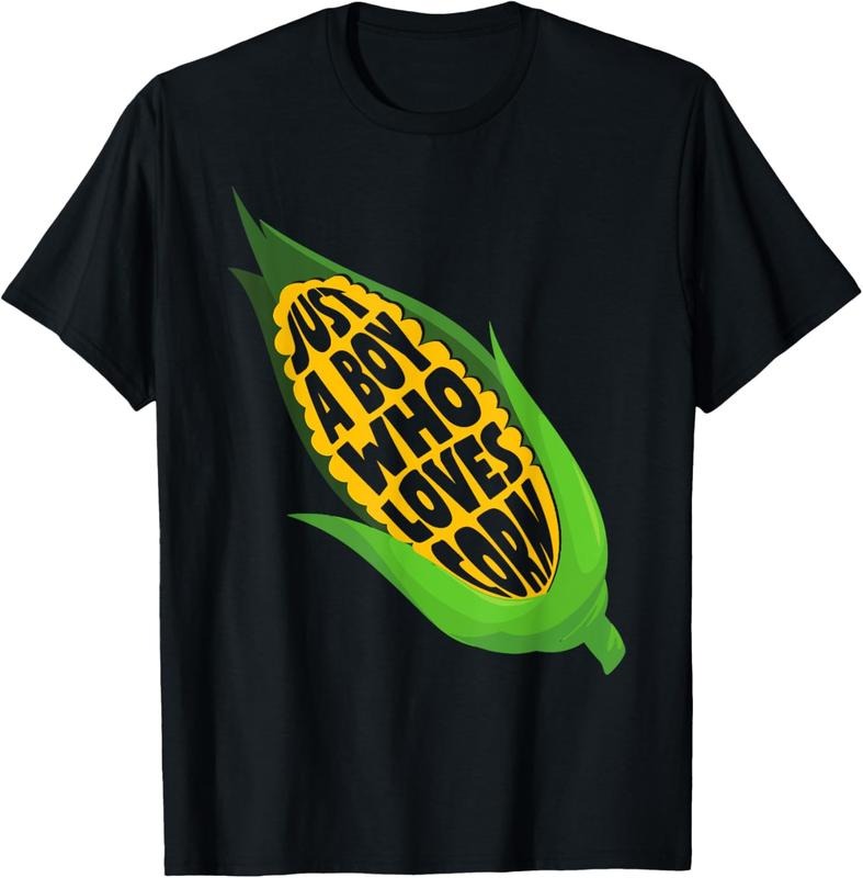 100% Cotton Just A Boy Who Loves Corn Farming Corn  Crop T-Shirt Hoodie, Sweatshirt | WearSparks.com