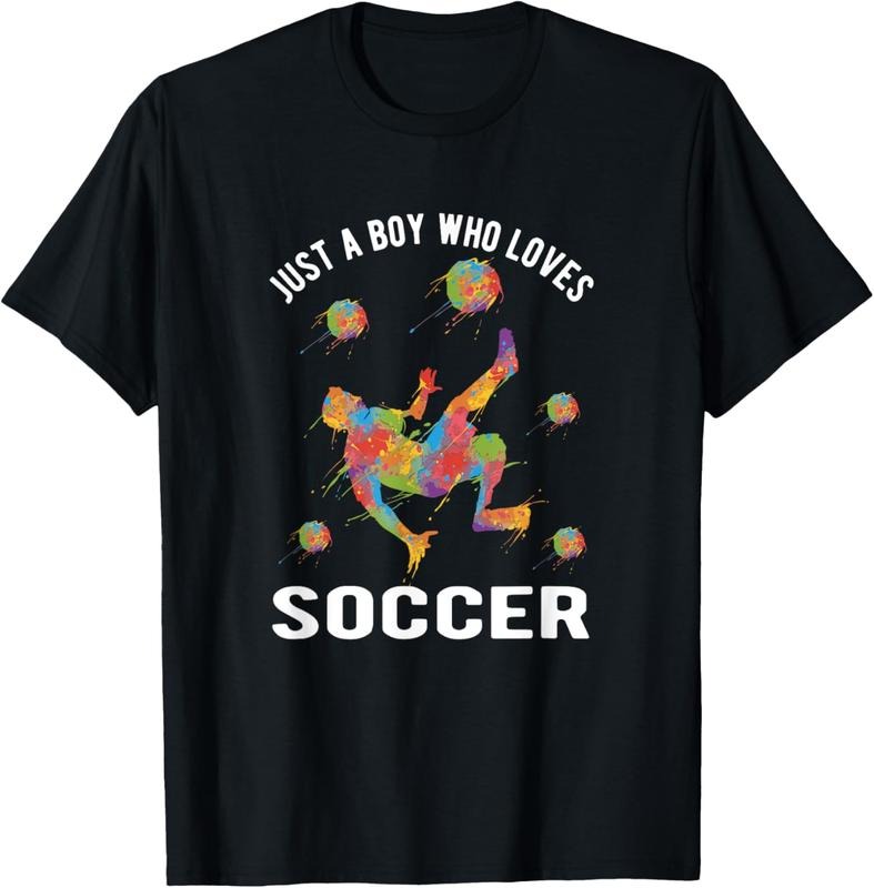 100% Cotton Just A Boy Who Loves Soccer T-Shirt Hoodie, Sweatshirt | WearSparks.com