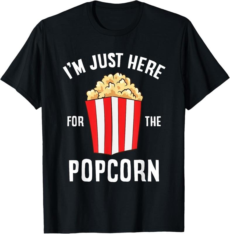 100% Cotton Just Here For The Popcorn Cinema Watching Movies Popcorn T-Shirt Hoodie, Sweatshirt | WearSparks.com