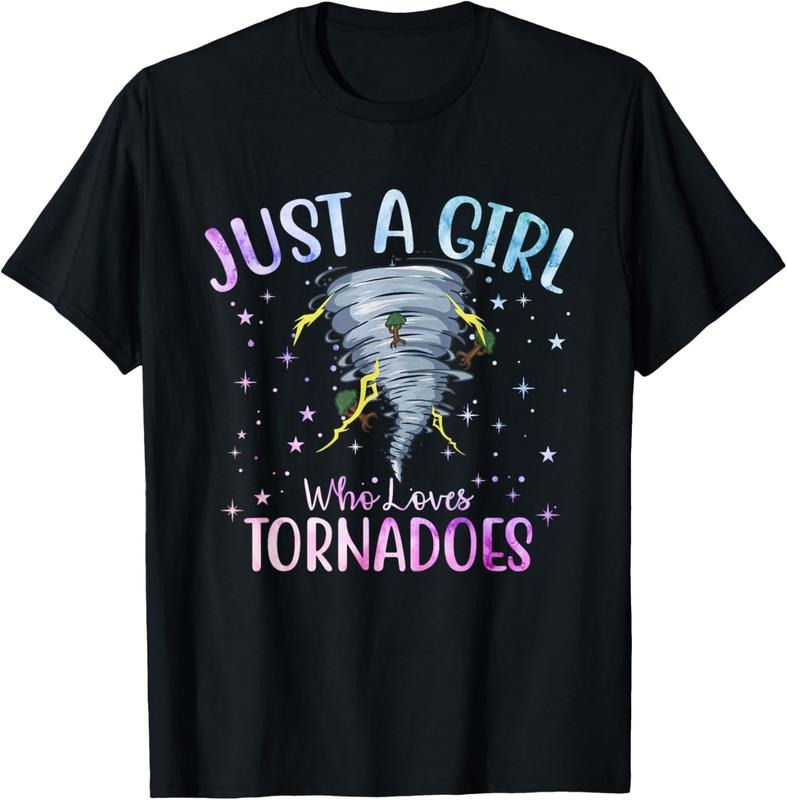 100% Cotton Just a Girl who loves Tornadoes Weather Chaser Meteorology T-Shirt Hoodie, Sweatshirt | WearSparks.com