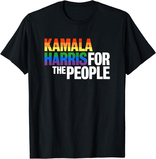 [100% Cotton]Kamala Harris For President Breathable casual T-shirt| LGBT Gay Pride Rainbow Hoodie, Sweatshirt