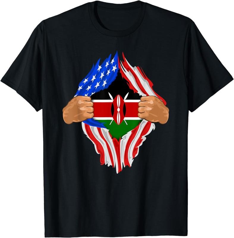 [100% Cotton]Kenyan Blood Inside Me T-Shirt | Kenya Flag Gift Hoodie, Sweatshirt | WearSparks.com