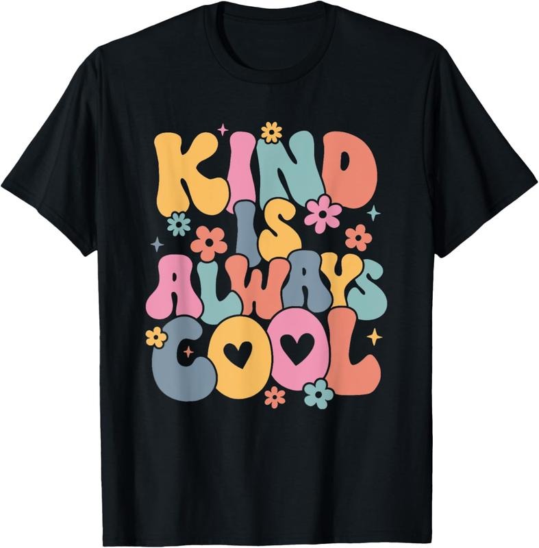 100% Cotton Kind is Always Cool Groovy Teacher Be Kind Kindness Matters T-Shirt Hoodie, Sweatshirt | WearSparks.com