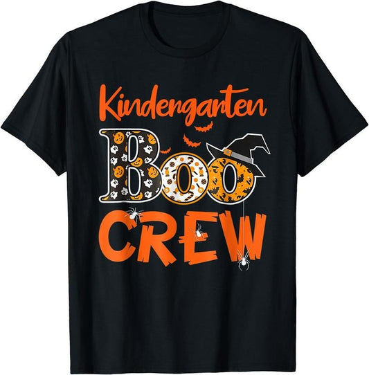 [100% Cotton]Kindergarten Boo Crew Teachers Students Halloween Costume T-Shirt Hoodie, Sweatshirt | WearSparks.com