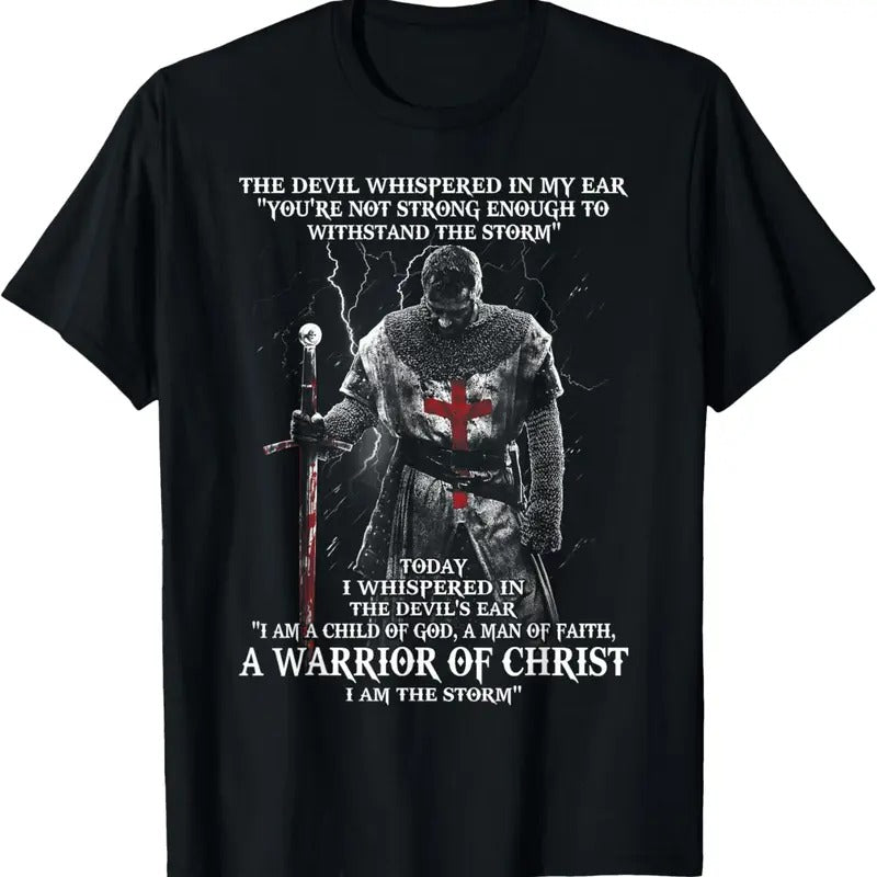 100% Cotton Knight templar A Warrior of christ Tshirt T-Shirt Hoodie, Sweatshirt | WearSparks.com