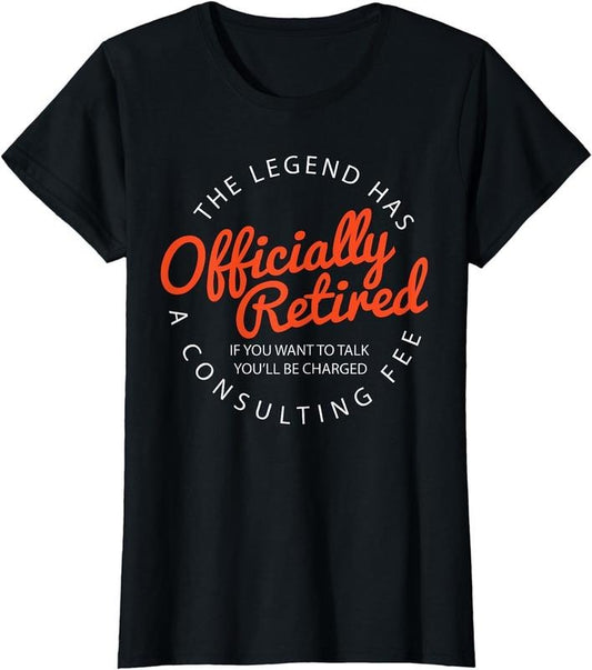[100% Cotton]Legend Officially Retired" Men's Funny Retirement T-Shirt