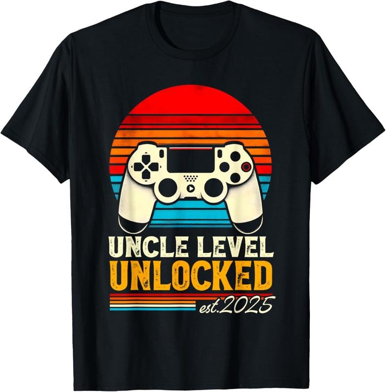 100% Cotton Leveled Up To Uncle 2025 Promoted To Uncle Level Unlocked T-Shirt Hoodie, Sweatshirt | WearSparks.com