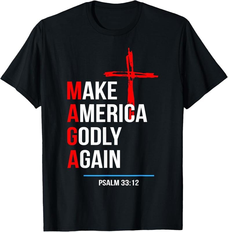 100% Cotton Make America Godly Again Psalm 33 12 T-Shirt Hoodie, Sweatshirt | WearSparks.com
