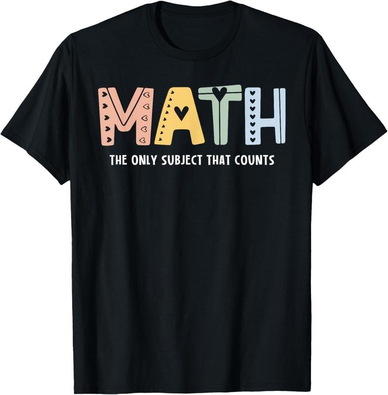 100% Cotton Math The Only Subject That Counts Cute Teacher Educator T-Shirt Hoodie, Sweatshirt | WearSparks.com