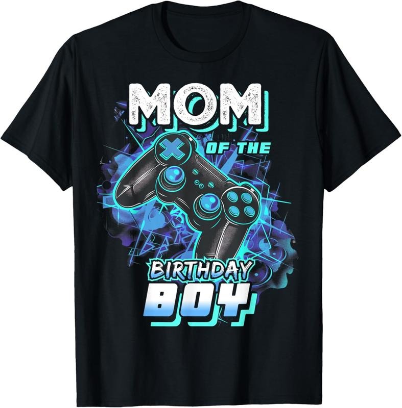 100% Cotton Mom of the Birthday Boy Matching Video Game Birthday Party T-Shirt Hoodie, Sweatshirt | WearSparks.com