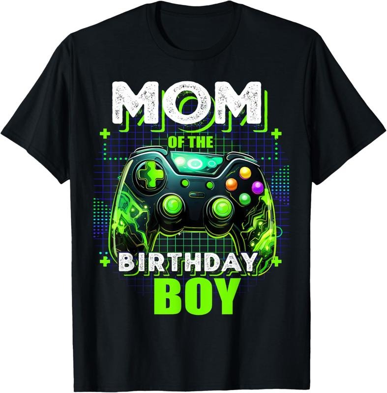 100% Cotton Mom of the Birthday Boy Matching Video Game Birthday Party T-Shirtstyle{n002}2 T-Shirts, Hoodie, Sweatshirt