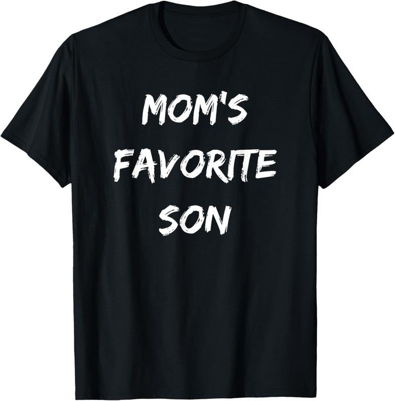 100% Cotton Mom's Favorite Son Funny Sibling T-Shirt Hoodie, Sweatshirt | WearSparks.com