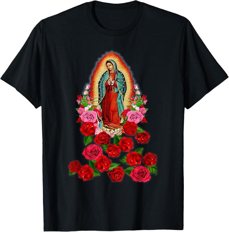 100% Cotton Mother Mary Our Lady Of Guadalupe Catholic Saint Christian T-Shirt Hoodie, Sweatshirt | WearSparks.com
