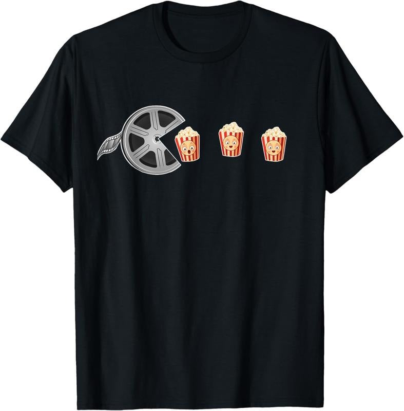 100% Cotton Movie Popcorn Film Reel  Movie Night Funny Movie T-Shirt Hoodie, Sweatshirt | WearSparks.com
