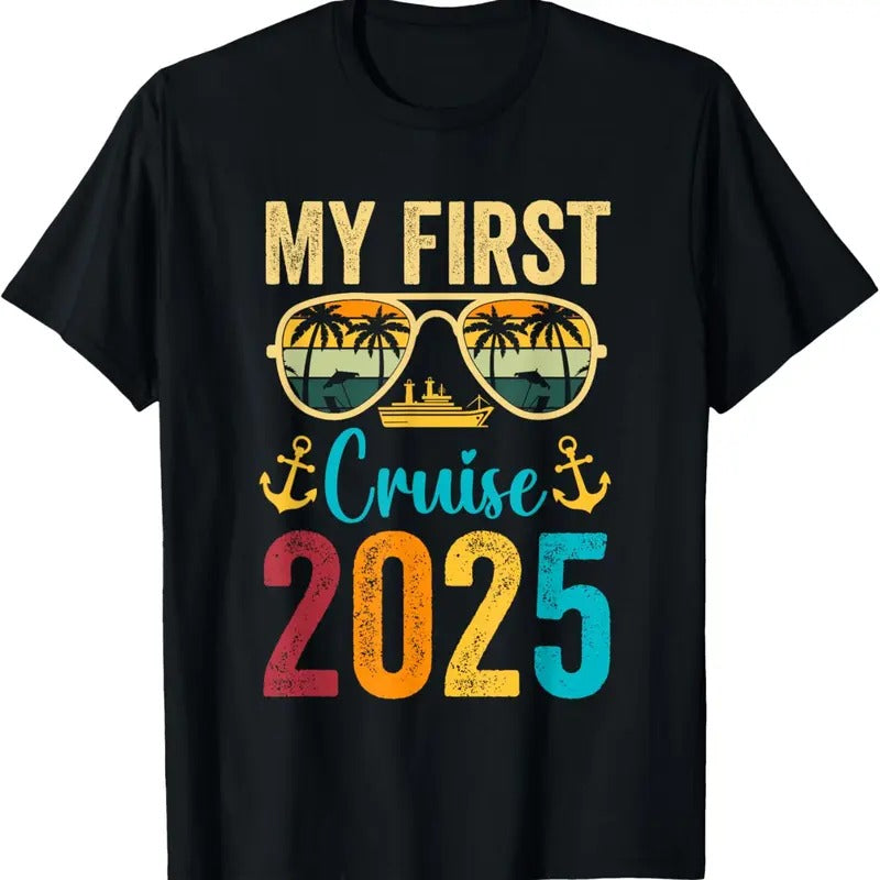 100% Cotton My First 2025 Cruise Trip  Vacation Matching Family Ship T-Shirt Hoodie, Sweatshirt | WearSparks.com