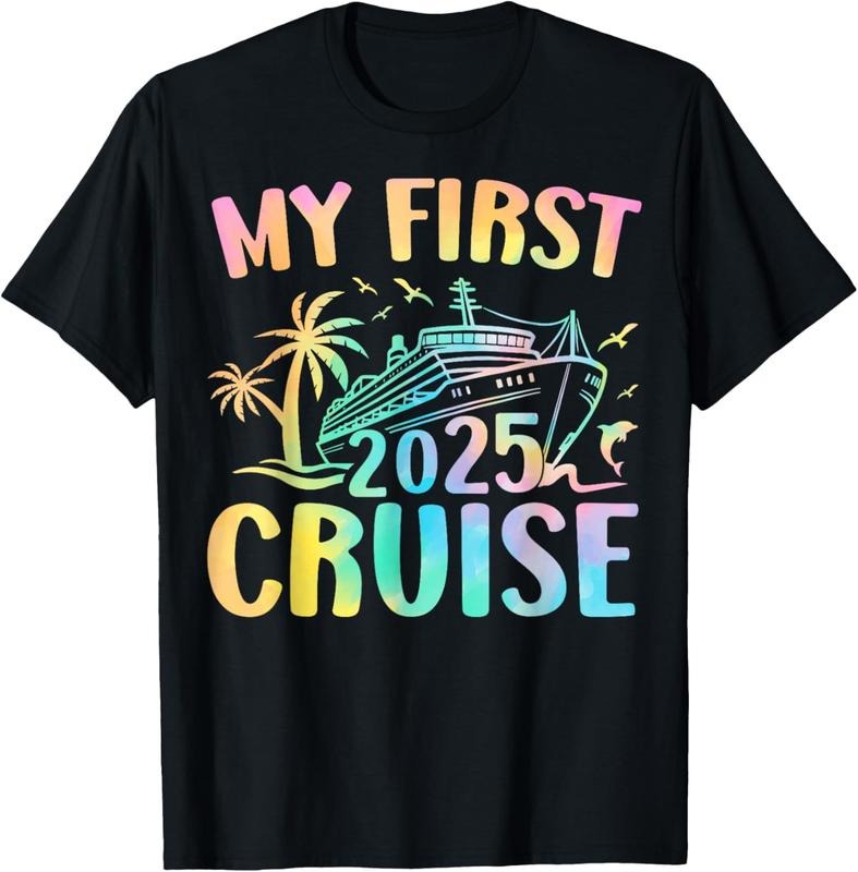 100% Cotton My First Cruise 2025 Cruising Ship Vacation Travel Trip T-Shirt Hoodie, Sweatshirt | WearSparks.com