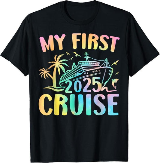 100% Cotton My First Cruise 2025 Cruising Ship Vacation Travel Trip T-Shirt Hoodie, Sweatshirt | WearSparks.com